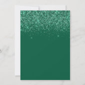 Glitterende Jager Groene 21e Verjaardag Kaart (Achterkant)
