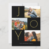 Glitterende JOY 4 Afbeelding Feestdagenkaart (Voorkant)