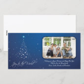 Glitterende Joy-foto kaart (Voorkant / Achterkant)