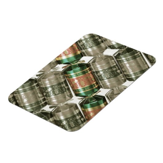 Glitterende kerst poppers magneet (Linkerzijde)