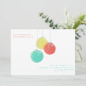 Glitterende Kerstballen Kerstkaart Kaart (Staand voorkant)