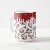 Glitterende Kerstboom Cake Keramische Mok (Voorkant links)