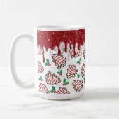 Glitterende Kerstboom Cake Keramische Mok (Links)