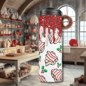 Glitterende Kerstboom Cake Thermische Bekerkop Thermosbeker