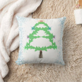 Glitterende Kerstboom Kussenhoes Kussen (Deken)