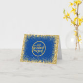 Glitterende Kerstkaart met logo van Amerikaanse gr Kaart (Gele Bloem)