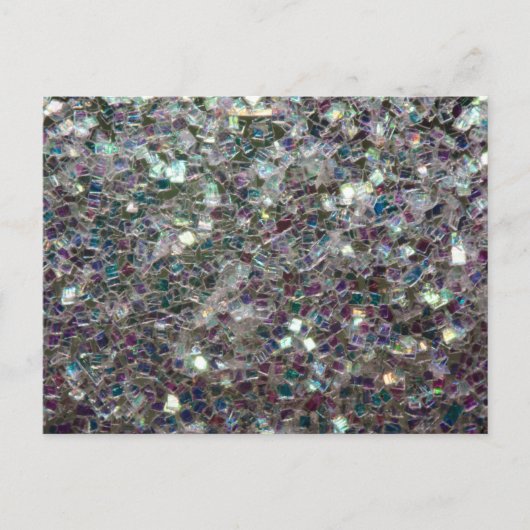 Glitterende kleurrijke zilveren mozaïek briefkaart (Voorkant)