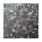 Glitterende kleurrijke zilveren mozaïek tegeltje (Voorkant)