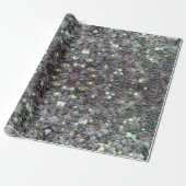Glitterende kleurrijke zilveren mozaïek v4 (mandal cadeaupapier (Uitgerold)