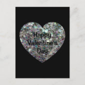 Glitterende kleurrijke zilveren mozaïek Valentijns Briefkaart (Voorkant)