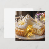 Glitterende Kristallen Banaan Cream Taart (Voorkant / Achterkant)