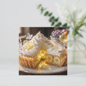 Glitterende Kristallen Banaan Cream Taart (Staand voorkant)