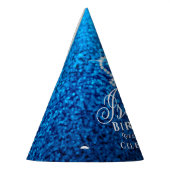 Glitterende Kroon Blauw Feesthoedjes (Links)