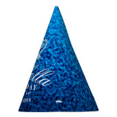 Glitterende Kroon Blauw Feesthoedjes (Rechts)