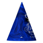 Glitterende Kroon Blauw Feesthoedjes (Links)