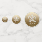 Glitterende Kroon Gouden Tafelconfetti Confetti (Voorkanten)