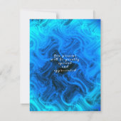 Glitterende Kroon Gradiënt Aqua Uitnodiging (Achterkant)