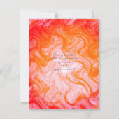 Glitterende Kroon Gradiënt Oranje Perzik Uitnodigi Kaart (Achterkant)