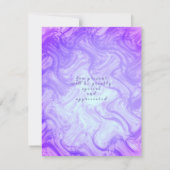 Glitterende Kroon Gradiënt Paarse Uitnodiging (Achterkant)