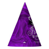 Glitterende Kroon Paars Feesthoedjes (Links)