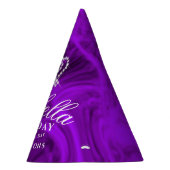 Glitterende Kroon Paars Feesthoedjes (Rechts)