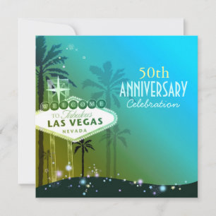 Glitterende Las Vegas 50-jarig huwelijksjubileum Kaart