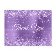 Glitterende Licht Paarse Sweet 16 Dankjewel