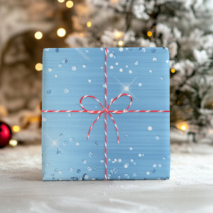 Glitterende lichte babyblauwe ombre-folie inpakpapier vel