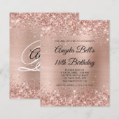 Glitterende lichte roze gouden 18e verjaardagsuitn (Voorkant / Achterkant)