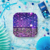 Glitterende lichten 7" papieren bordje (Feest)