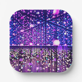 Glitterende lichten 7" papieren bordje