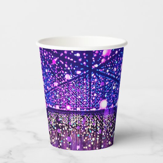 Glitterende lichten Papieren beker (Achterkant)