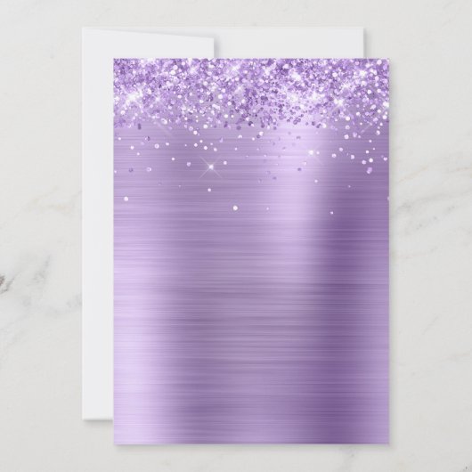 Glitterende Lichtpaarse Ombre Folie 21e Verjaardag Kaart (Achterkant)