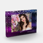 Glitterende Liefde Altijd Paars Fotoblokken (Links)