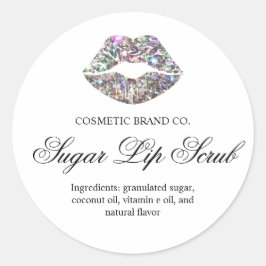 Glitterende Lippen Suiker Lippen Scrub Ronde Sticker