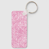 Glitterende Luxe Licht Roze Glitters Sleutelhanger (Achterkant)