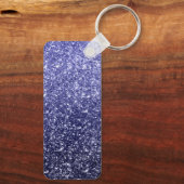 Glitterende luxe navyblauwe ombre glitter sleutelhanger (Achterkant)