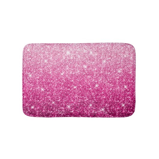 Glitterende Luxe Roze Gradiënt Badmat (Voorkant)