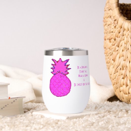 Glitterende magenta ananas (Woonkamer (Gedraaid) )