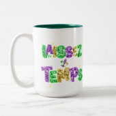Glitterende Mardi Gras-ontwerp keramische mok (Links)