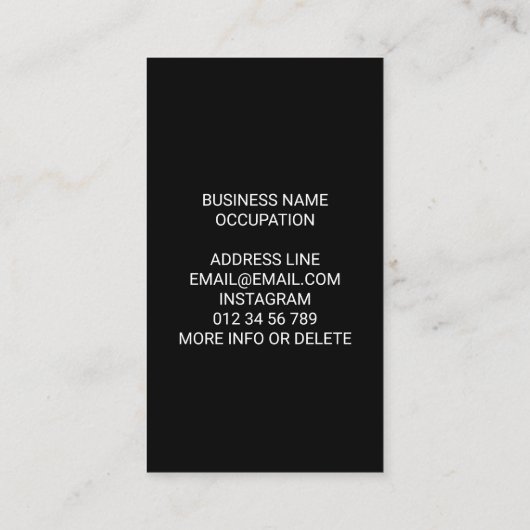 Glitterende metaalachtige hete roze magenta zwarte visitekaartje (Achterkant)