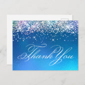 Glitterende Multi Glitter Oceaan Ombre Folie Dank  Briefkaart (Voorkant / Achterkant)