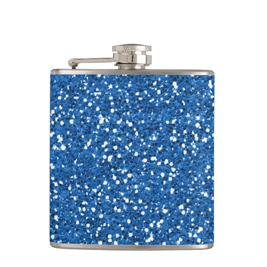 Glitterende namaakfolie confetti heupfles (Voorkant)