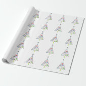 Glitterende (nephoe)Kerstboom Cadeaupapier (Uitgerold)