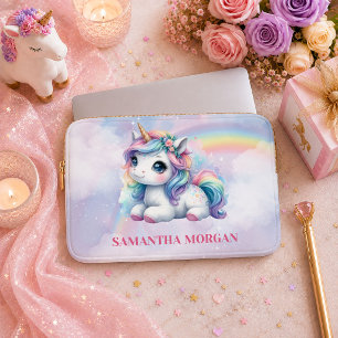 Glitterende Paarse Eenhoorn Magische Dag Laptop Ho Sleeve