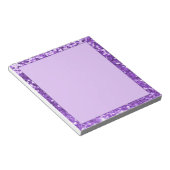Glitterende Paarse Glitterrand Lavendel Notitieblok (Schuin)