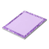 Glitterende Paarse Glitterrand Lavendel Notitieblok (Linkerzijde)