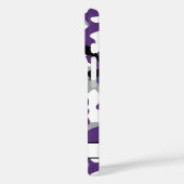 Glitterende Paarse Zwarte Camouflage Gepersonalise Case-Mate iPhone Case (Achterkant / Links)