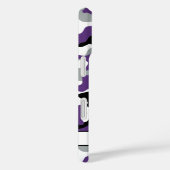 Glitterende Paarse Zwarte Camouflage Gepersonalise Case-Mate iPhone Case (Achterkant / Rechts)
