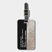 Glitterende Pailletten Bagage Label (Voorkant verticaal)